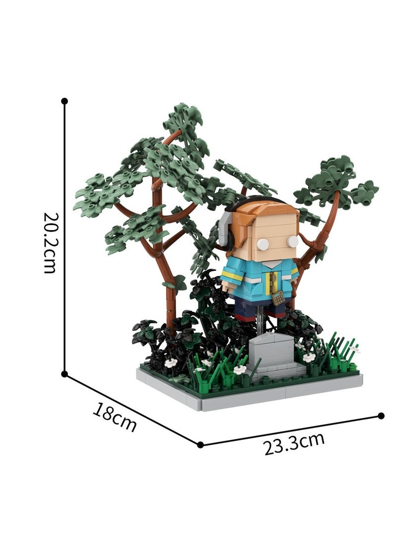 سترانجر ثينكينج **نموذج شخصية ماكس من Stranger Things بالمكعبات - مكعبات تجميع، تفاصيل فاخرة، زينة طرفيات علامة تجارية للمعجبين، مجموعة** - Image 4